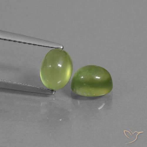 2.69ctw Natural Verde claro Prehnite, Ovalada, Transparente
