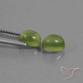 Gemas de Prehnite Verde claro natural de 2.69 ct, Ovalada, Transparente