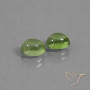 Gemas de Prehnite Verde cálido natural de 2.28 ct, Ovalada, Transparente