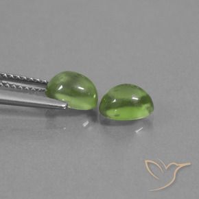 Gemas de Prehnite Verde cálido natural de 2.28 ct, Ovalada, Transparente