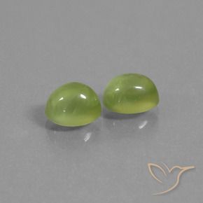 Gemas de Prehnite Verde lima natural de 2.63 ct, Ovalada, Transparente