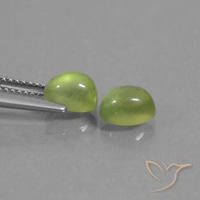 Gemas de Prehnite Verde lima natural de 2.63 ct, Ovalada, Transparente