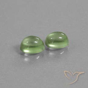 Gemas de Prehnite Verde amarillo natural de 2.37 ct, Ovalada, Transparente