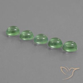 Gemas de Prehnite Verde cálido natural de 5.92 ct, Ovalada, Transparente