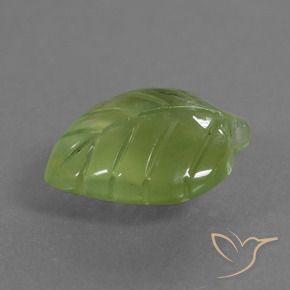 Prehnite Verde terroso natural de 9.73 ct, Elegante, Transparente