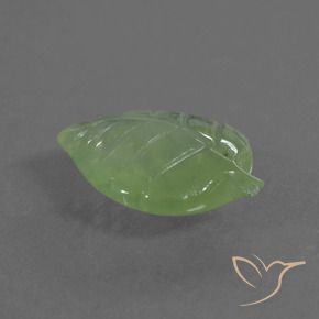 Prehnite Verde pera natural de 8.12 ct, Elegante, Transparente