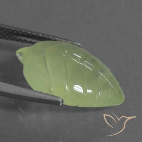 Prehnite Verde lima natural de 9.17 ct, Elegante, Transparente