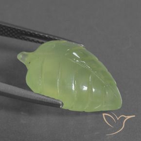 Prehnite Verde lima natural de 11.78 ct, Elegante, Transparente
