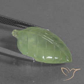 Prehnite Verde lima natural de 10.77 ct, Elegante, Transparente