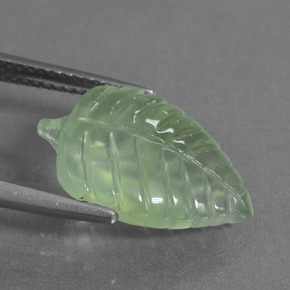 Prehnite Verde pera claro natural de 7.16 ct, Forma elegante, Transparente