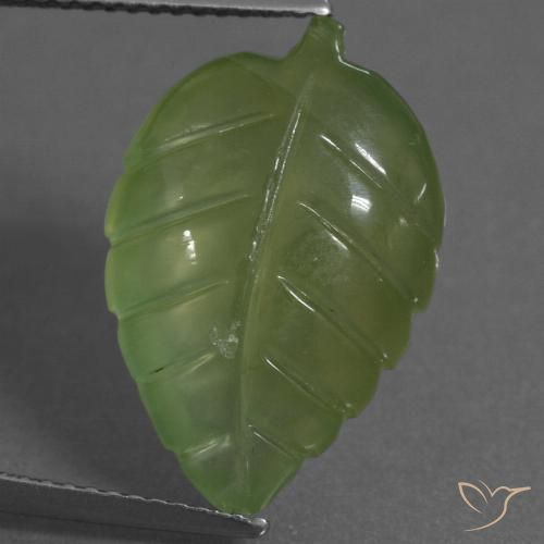 10.07ct Natural Verde cálido Prehnite, Elegante, Transparente