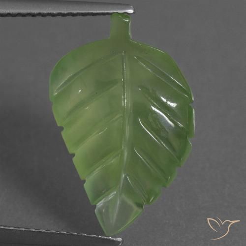 8.22ct Natural Verde cálido Prehnite, Elegante, Transparente
