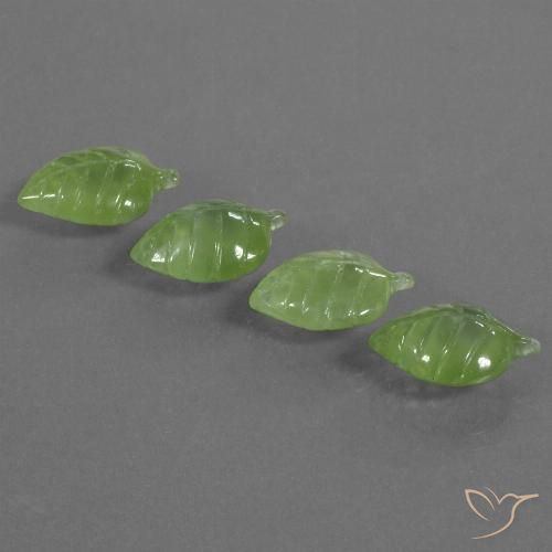 18.63ctw Natural Verde cálido Prehnite, Elegante, Transparente