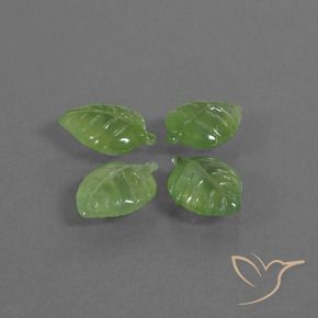 Gemas de Prehnite Verde cálido natural de 18.63 ct, Elegante, Transparente