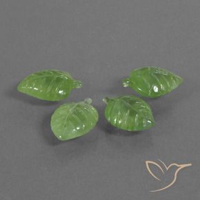 Gemas de Prehnite Verde cálido natural de 18.63 ct, Elegante, Transparente