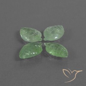 Gemas de Prehnite Verde pera natural de 19.75 ct, Elegante, Transparente