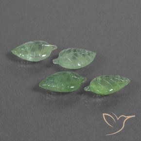 Gemas de Prehnite Verde pera natural de 19.75 ct, Elegante, Transparente