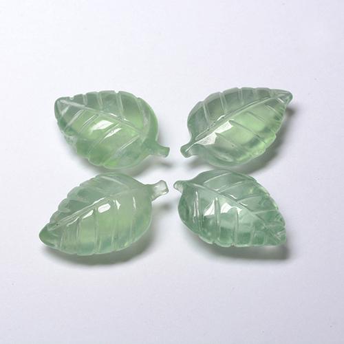 Gemas de Prehnite Menta claro natural de 22.80 ct, Forma elegante, Transparente