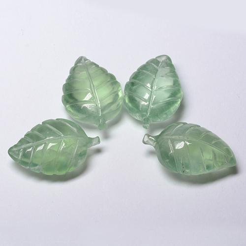 Gemas de Prehnite Menta claro natural de 22.80 ct, Forma elegante, Transparente