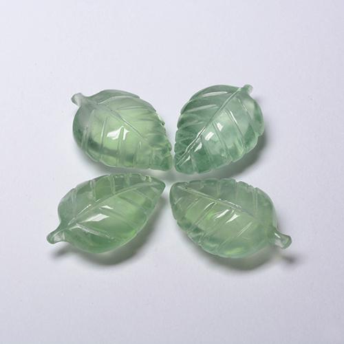 Gemas de Prehnite Menta claro natural de 22.80 ct, Forma elegante, Transparente