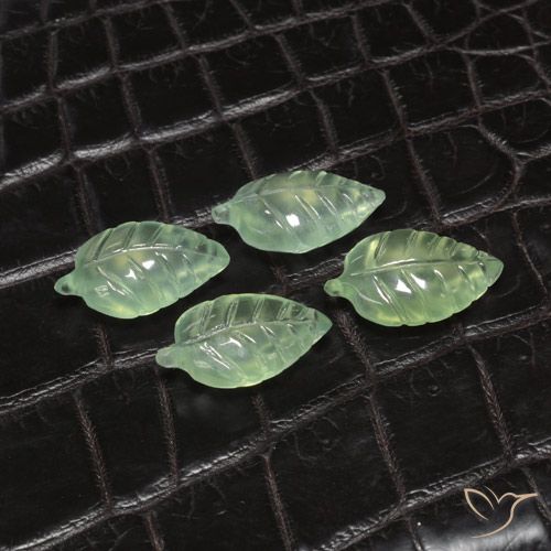 18.62ctw Natural Verde terroso pálido Prehnite, Elegante, Transparente