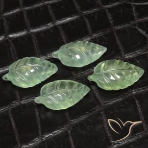 Gemas de Prehnite Verde terroso pálido natural de 18.62 ct, Elegante, Transparente