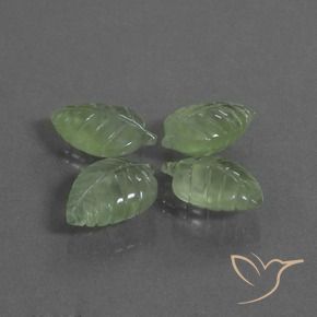 Gemas de Prehnite Verde medio natural de 23.51 ct, Elegante, Transparente