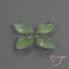 Gemas de Prehnite Verde amarillo natural de 24.53 ct, Elegante, Transparente