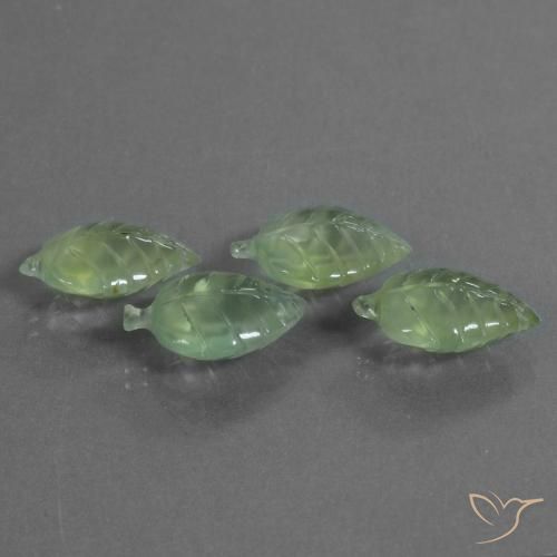 Gemas de Prehnite Verde claro natural de 23.84 ct, Elegante, Transparente