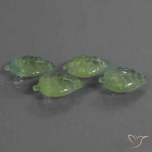 Gemas de Prehnite Verde amarillento natural de 35.22 ct, Elegante, Transparente