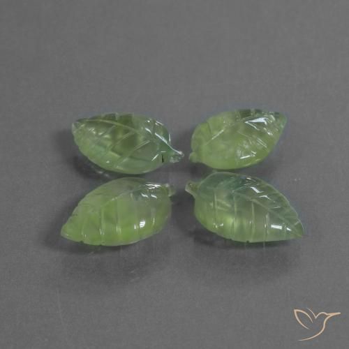 Gemas de Prehnite Verde amarillento natural de 35.22 ct, Elegante, Transparente