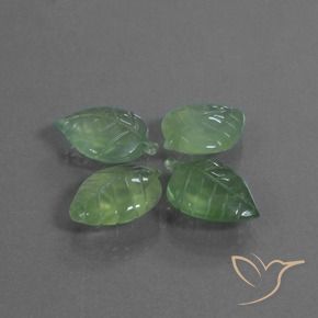 Gemas de Prehnite Verde terroso natural de 34.58 ct, Elegante, Transparente
