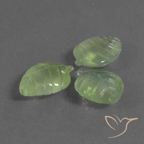 Gemas de Prehnite Verde lima pálido natural de 21.73 ct, Elegante, Transparente
