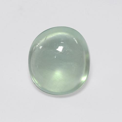 Prehnita verde natural de 2,95 ct, corte óvalo, transparente