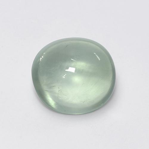 Prehnita verde natural de 2,95 ct, corte óvalo, transparente