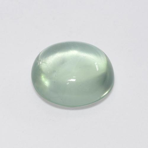Prehnita verde natural de 2,95 ct, corte óvalo, transparente