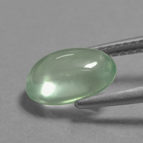 Prehnita verde natural de 2,05 ct, corte óvalo, translúcido