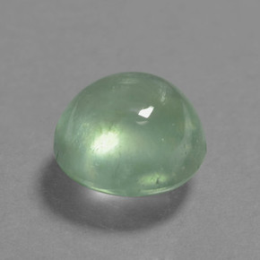 Prehnita verde natural de 2,45 ct, corte redondo, translúcido