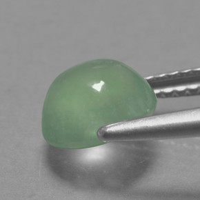 Prehnita verde natural de 2,45 ct, corte redondo, translúcido