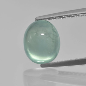 Prehnita verde natural de 2,48 ct, corte óvalo, translúcido
