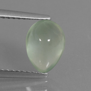 Prehnita verde natural de 1,62 ct, en forma de pera, translúcido