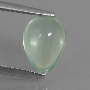 Prehnite Verde natural de 1.70 ct, En forma de pera, Translúcido