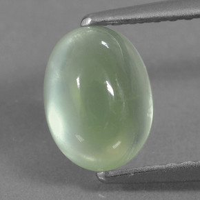Prehnita verde natural de 1,72 ct, corte óvalo, translúcido