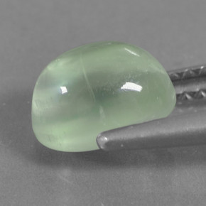 Prehnita verde natural de 1,72 ct, corte óvalo, translúcido
