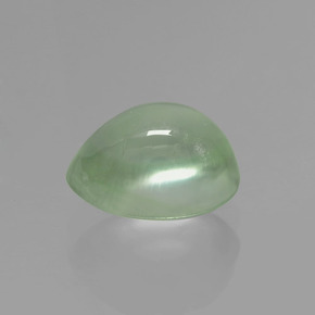 Prehnita verde natural de 1,57 ct, en forma de pera, translúcido