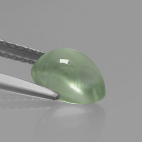 Prehnita verde natural de 1,57 ct, en forma de pera, translúcido