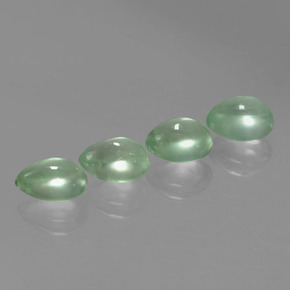 Gemas de prehnita verde natural de 4,62 ct, en forma de pera, translúcido