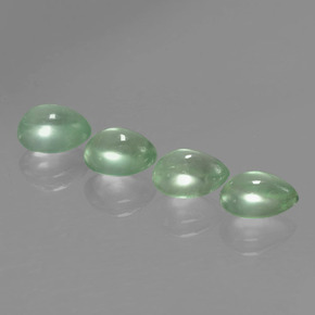 Gemas de prehnita verde natural de 4,62 ct, en forma de pera, translúcido