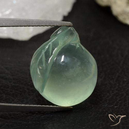 Prehnite Verde menta natural de 17.83 ct, Elegante, Transparente