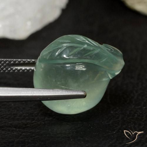 Prehnite Verde menta natural de 17.83 ct, Elegante, Transparente